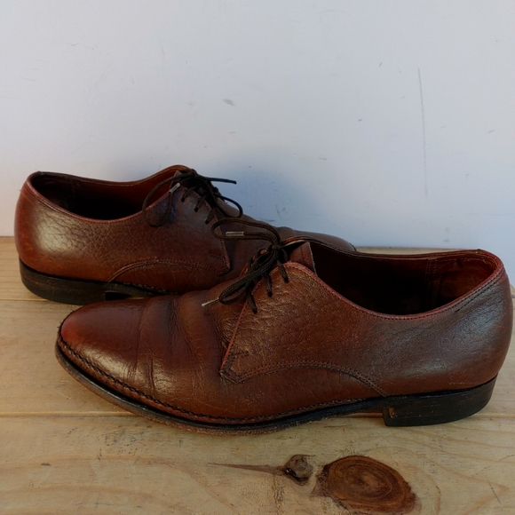 Vintage Dack's brown oxhide leather derby shoes women's size 8.5 (men's size 7) - Picture 9 of 15